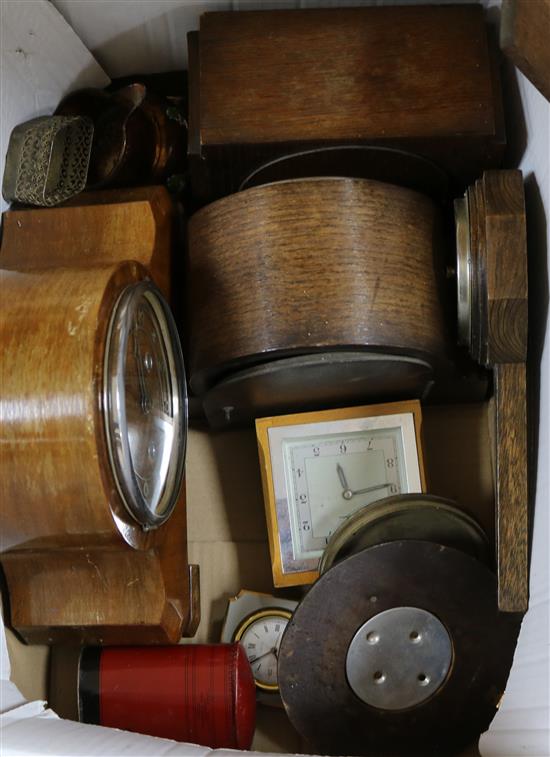 A quantity of clock parts